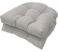 Lot de 2 coussins en forme de U pour canapé,coussin de chaise de rechange en rotin,coussin de siège en osier,coussin de chaise pour intérieur/extérieur,coussin de chaise de patio-Light Gray||48*48CM