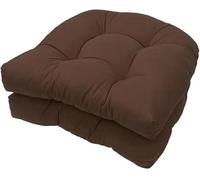 Lot de 2 coussins en forme de U pour canapé,coussin de chaise de rechange en rotin,coussin de siège en osier,coussin de chaise pour intérieur/extérieur,coussin de chaise de patio-Brown||48*48CM