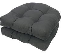 Lot de 2 coussins en forme de U pour canapé,coussin de chaise de rechange en rotin,coussin de siège en osier,coussin de chaise pour intérieur/extérieur,coussin de chaise de patio-Dark Gray||48*48CM