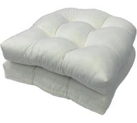 Lot de 2 coussins en forme de U pour canapé,coussin de chaise de rechange en rotin,coussin de siège en osier,coussin de chaise pour intérieur/extérieur,coussin de chaise de patio-White||48*48CM