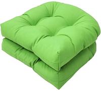 Lot de 2 coussins en forme de U pour canapé,coussin de chaise de rechange en rotin,coussin de siège en osier,coussin de chaise pour intérieur/extérieur,coussin de chaise de patio-Green||48*48CM