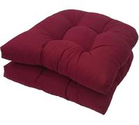 Lot de 2 coussins en forme de U pour canapé,coussin de chaise de rechange en rotin,coussin de siège en osier,coussin de chaise pour intérieur/extérieur,coussin de chaise de patio-Wine Red||48*48CM