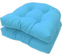 Lot de 2 coussins en forme de U pour canapé,coussin de chaise de rechange en rotin,coussin de siège en osier,coussin de chaise pour intérieur/extérieur,coussin de chaise de patio-Blue||48*48CM