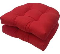 Lot de 2 coussins en forme de U pour canapé,coussin de chaise de rechange en rotin,coussin de siège en osier,coussin de chaise pour intérieur/extérieur,coussin de chaise de patio-Red||48*48CM
