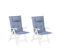 Lot De 2 Coussins En Tissu Bleu Pour Chaises De Jardin Toscana/Java Bleu