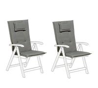 Lot De 2 Coussins En Tissu Gris Graphite Pour Chaises De Jardin Toscana/Java Gris