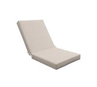 Lot de 2 coussins galettes de chaise de jardin - dim. 112L x 51l x ép. 8 cm - cordons attache - polyester déperlant beige Beige