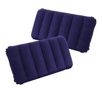 Lot de 2 coussins gonflables, coussins de camping, de voyage, confortables pour la voiture, la plage, la nuque, la plage, le bureau, l'extérieur, la randonnée (bleu)
