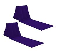 Lot de 2 coussins gonflables pour bain de soleil et de plage avec dossier - Pour voyage, camping - Violet