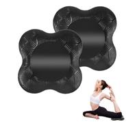 Lot de 2 coussins pour genoux pour yoga, protègent les mains, les genoux et les coudes, convient pour la maison, le studio de yoga et l'extérieur (noir)