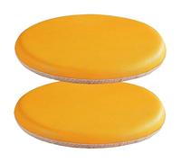 Lot de 2 coussins ronds en cuir de 4 cm d'épaisseur antidérapants pour tabourets de bistrot, bureau, salon, cuisine, salle à manger, 40 cm