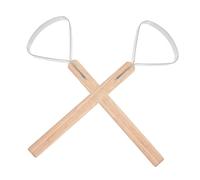 Lot de 2 Couteaux à Écharner pour Cuir en Acier Inoxydable | Manche Bois Beige, Paquet de Rangement Inclus, pour Skiving et DIY de Maroquinerie