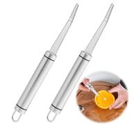 Lot de 2 couteaux à pamplemousse incurvés en acier inoxydable avec bord dentelé