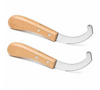 Lot de 2 couteaux à œufs Bot pour chevaux, outil de retrait des œufs de mouches, lame dentelée incurvée en acier inoxydable, couteau de toilettage pour les œufs visibles, les poils morts et les débris