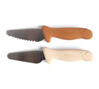 Lot De 2 Couteaux D'apprentissage Cannelle Et Blanc Cassé Cannelle, Ivoire TU