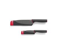 Set de 2 couteaux Chef et Office et fourreaux aiguiseurs céramique Joseph Joseph