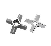 Lot De 2 Couteaux Hachoir À Viande En Acier Inoxydable #5, Compatibles Avec Les Appareils De Cuisine Philips HR2526, HR 2708, 2714, 2721 Et 2728