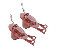 Lot de 2 couvercles à clapet pour cuvette d'évier de 5 cm - Bouchon de toilettes - Valve de rinçage d'eau avec chaîne en acier inoxydable