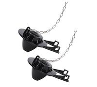 Lot de 2 couvercles à clapet pour cuvette d'évier de 5 cm - Bouchon de toilettes - Valve de rinçage d'eau avec chaîne en acier inoxydable