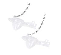 Lot de 2 couvercles à clapet pour cuvette d'évier de 5 cm - Bouchon de toilettes - Valve de rinçage d'eau avec chaîne en acier inoxydable