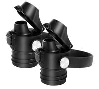 Lot de 2 couvercles à rabat automatique pour bouteille Hydro Flask à goulot standard, couvercle à bec verseur pour bouteille HydroFlask à goulot étroit, couvercle de rechange avec bouton de