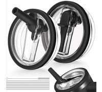 Lot de 2 couvercles avec paille à rabat anti-fuite pour Stanley H2.0 Quencher, 1200 ml - Couvercle de rechange pour accessoires de tasse Stanley ProTour, anti-déversement - Accessoires Stanley (noir)