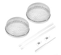Lot de 2 couvercles d'aération de chauffage pour véhicule récréatif en maille d'acier inoxydable pour évacuation de four, protection antirouille contre les cafards, souris, guêpes, oiseaux, pour une