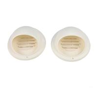 Lot de 2 couvercles d'aération de plafond pour grille d'échappement de 75 mm, 110 mm, 160 mm, conduit d'évacuation en PVC résistant aux intempéries avec compatible (sorties de 75 mm)