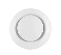 Lot de 2 couvercles d'aération ronds réglables pour ventilateurs d'échappement de salle de bain et de cuisine - Diffuseur de soffite en plastique ABS avec fermeture à disque rotatif, W (ø100 mm)