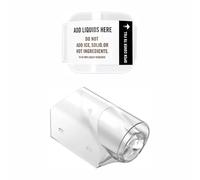 Lot de 2 couvercles de bec de rechange et couvercles de remplissage supérieurs en plastique transparent compatibles avec Ninja Slushie Maker FS300 FS301 FS301C, ajustement parfait, accessoires faciles