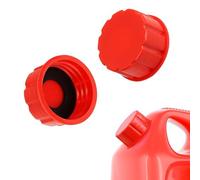 Lot de 2 couvercles de boîte de carburant de 1/2/5 gallons - Filetage grossier rouge - Couvercle de rechange durable pour bidon d'essence Midwest, Briggs et Stratton