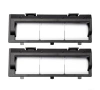 Lot de 2 couvercles de brosse pour robot aspirateur noir en plastique | Ajustement parfait pour Blaupunkt pour bluebot pour xtreme, L35 pour hybride, protège efficacement contre la pollution