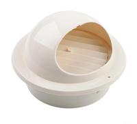 Lot de 2 couvercles de conduit d'aération de plafond en PVC pour ventilation d'échappement avec design résistant aux intempéries, convient pour les systèmes de cheminée et de conduit (sorties de 160