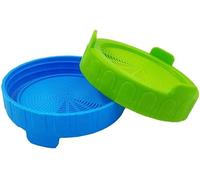 Lot de 2 couvercles de germination bleus et verts en plastique avec écran en acier inoxydable pour faire pousser des haricots, des bocaux, des ustensiles de cuisine