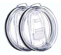 Lot de 2 couvercles de gobelet de 887 ml - Compatible avec Yeti Rambler et plus encore - Couvercle anti-déversement avec interrupteur coulissant, sans BPA, noir