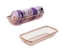 Lot de 2 couvercles de gobelet en acier inoxydable à l'intérieur de l'armoire, couvercle de bocal Mason H, panier rectangulaire pour le rangement de l'argenterie, des baguettes, des pailles et des