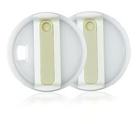 Lot de 2 couvercles de gobelet Stanley de 1200 ml - Anti-déversement et résistant aux éclaboussures - Housse de rechange pour gobelet Stanley (lot de 2) (lot de 1200 ml, beige)