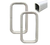 Lot de 2 couvercles de gouttière - Sans obstruction - Joint en caoutchouc pour drainage souterrain - Eau de pluie de jardin