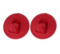 Lot de 2 couvercles de peinture avec becs verseurs pliables et joint hermétique pour canettes de 3,5 l, matériau ABS, rangement et versement sans désordre pour bricolage et professionnel (rouge)
