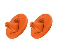 Lot de 2 couvercles de peinture avec becs verseurs pliables et joint hermétique pour canettes de 3,5 l, matériau ABS, rangement et versement sans désordre pour bricolage et professionnel (orange)