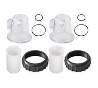 Lot de 2 couvercles de pompe de filtration de piscine, kit de composants d'insertion de pompe de circulation pour SPS25, insert transparent avec raccords à vis