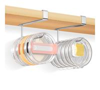 Lot de 2 couvercles de rangement sous l'armoire, pour tasse isotherme Yeti/Stanley - Simple et moderne - Sans collage, sans perçage - Jusqu'à 10 couvercles (acier inoxydable)