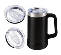 Lot de 2 couvercles de rechange compatibles avec la chope de bière Stanley de 710 ml, couvercles compatibles avec tasse à bière Stanley avec poignées, couvercles isothermes étanches pour tasse