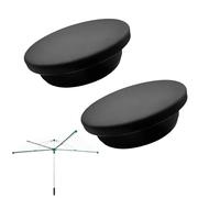 Lot de 2 couvercles de rechange pour douille de sol Leifheit Linomatic 500 - Couvercle de protection pour Leifheit LinoProtect 400 - Avec accessoires de couvercle, pour parasol à linge, douille de sol