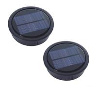Lot de 2 couvercles de rechange pour lanternes solaires en ABS étanches pour lanternes de jardin d'extérieur, faciles à installer (modèle standard)