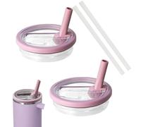 Lot de 2 couvercles de rechange, réutilisables, anti-fuite et anti-poussière, avec paille, pour accessoires Stanley Cup (Lilas)