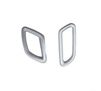 Lot de 2 couvercles de sortie de climatisation de voiture, autocollants argentés en ABS, cadre de grille d'aération, résistant à l'usure, ne se déforme pas, installation rapide, pour Jeep pour