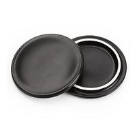 Lot de 2 couvercles de tasse à café en céramique noire, couvercle en céramique noire pour tasse de 325 ml, housse de tasse pour garder au chaud et à la poussière pour les liquides chauds et froids