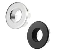 Lot De 2 Couvercles De Trop-Plein D'Évier, Anneau De Trop-Plein D'Évier, Bouchon De Trop-Plein Rond, Couvercle De Trop-Plein De Remplacement, Accessoires D'Évier Pour Cuisine Et Salle De Bain