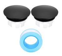 Lot de 2 couvercles de trop-plein pour lavabo, rosace de trop-plein avec bande de matière première, couvercle de trop-plein, pour salle de bain, cuisine